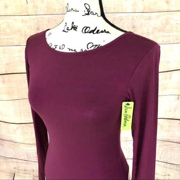 Sam Edelman Prune Boatneck Long Sleeve Bodysuit M - Picture 3 of 9